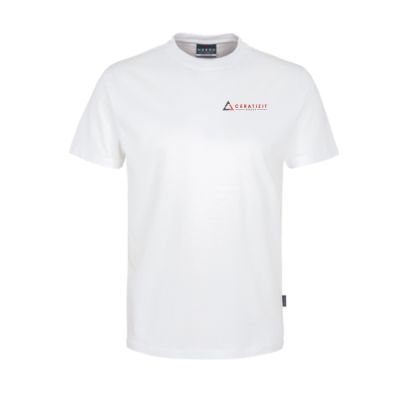 Herren T-Shirt rot/weiß/grau-White-XS