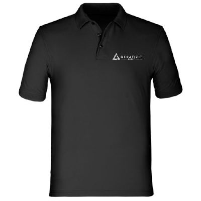 Herren Polo Shirt-Black-M