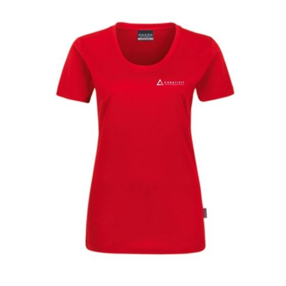 Damen T-Shirt rot/weiß/grau/schwarz